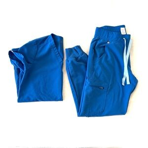 Figs Women's Scrub Set in Royal Blue